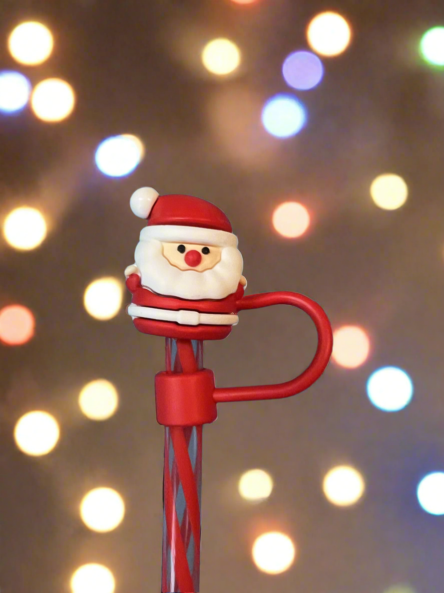 Christmas straw topper