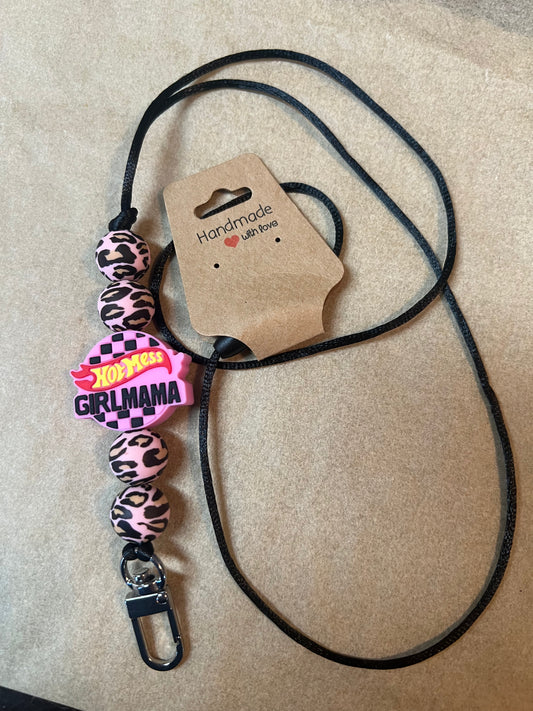Hot mess girl mama lanyard