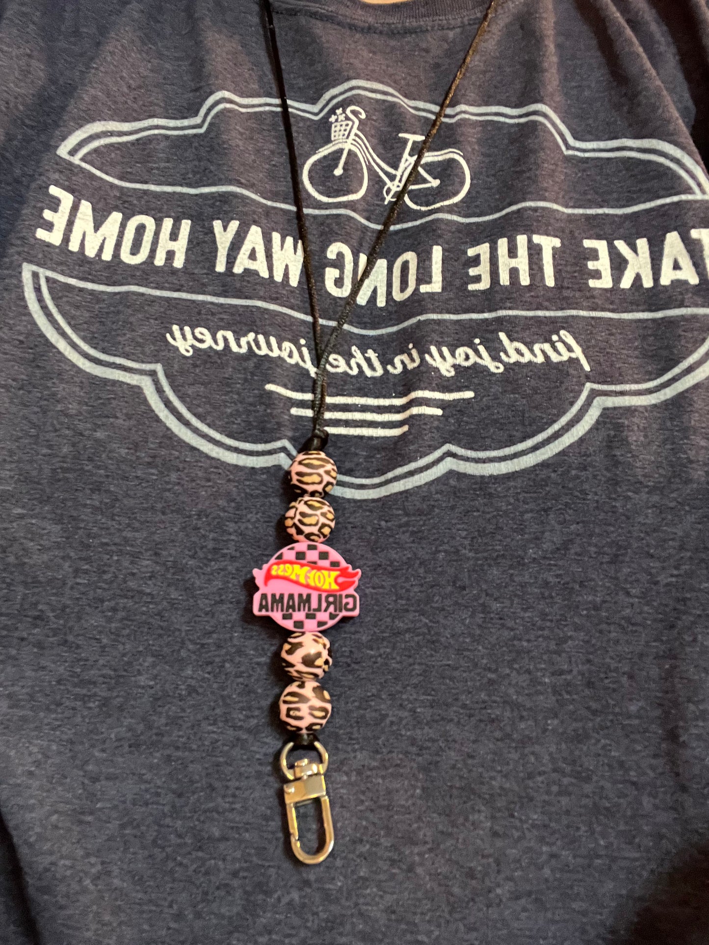 Hot mess girl mama lanyard