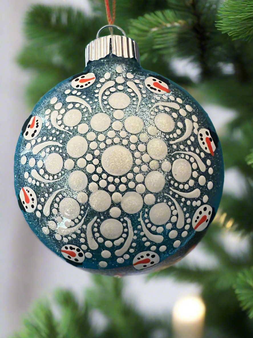 Plastic round/oval ornament.