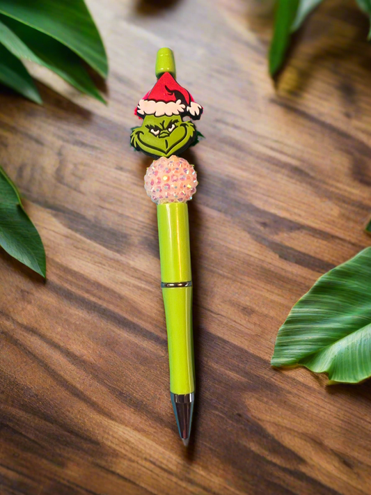 Green face pen
