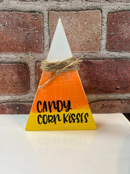 Wooden candy corn
