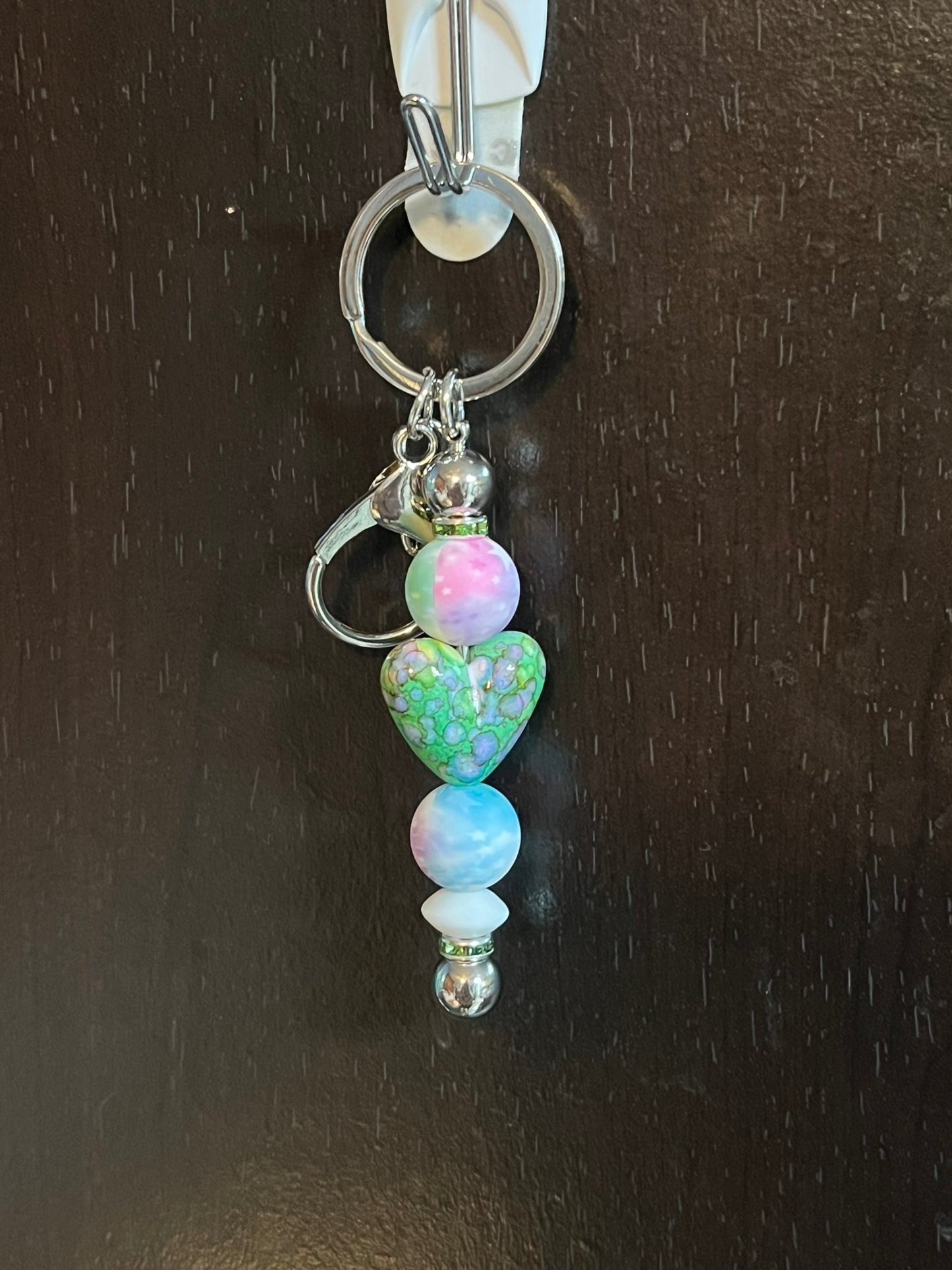 Green Heart Keychain